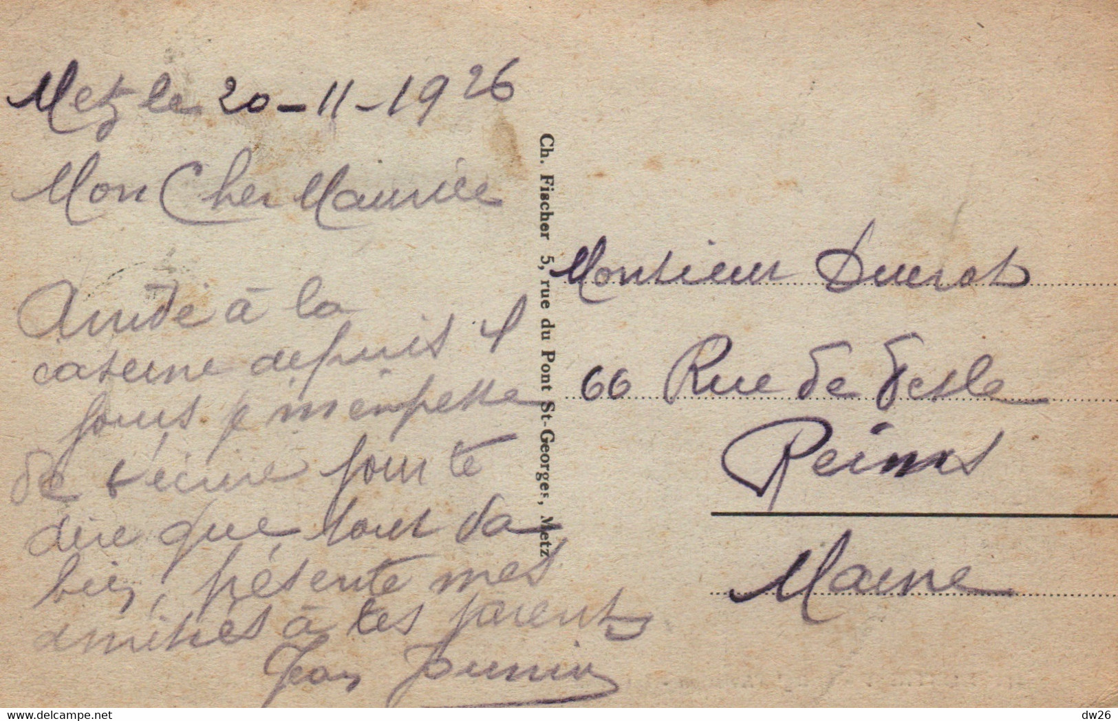 Caserne à Montigny-les-Metz (Moselle) 11e Régiment D'Aviation, L'Intérieur - Edition Fischer - Carte N° 442 De 1928 - Casernes