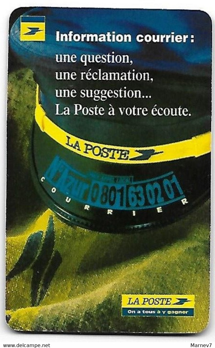 Télécarte - La POSTE - Information Courrier - On A Tous à Y Gagner - N° Azur - Publicité - Publicidad