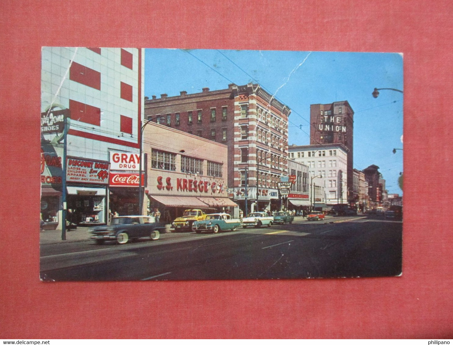 High Street. Gray Drug Coca Cola Kress Store   As Is Crease, Stain On Back.  Columbus - Ohio > Columbus        Ref 5529 - Columbus