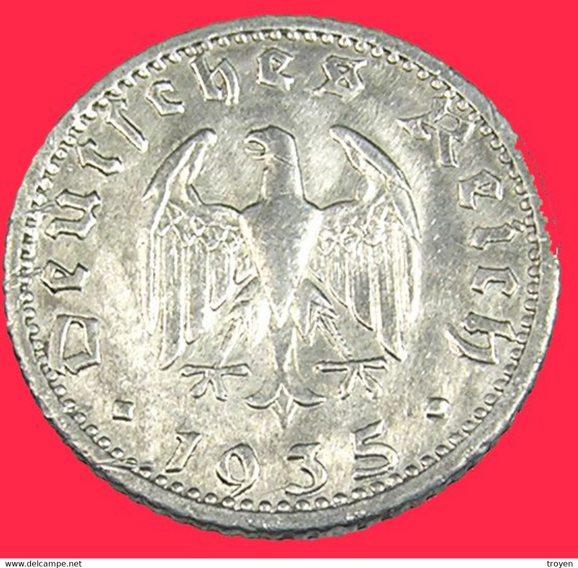 50 ReichsPfennig -  Allemagne -  1935 E  - Alu  - TTB  - - 50 Reichspfennig