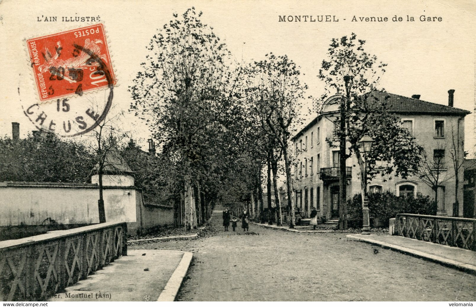 10907 Cpa 01 Montluel - Avenue De La Gare - Montluel