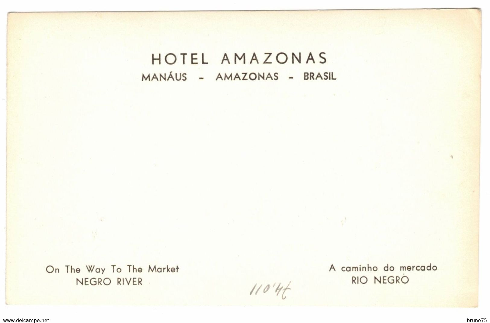 RIO NEGRO - A Caminho Do Mercado - Hotel Amazonas - Manaus - 14 X 9 - Manaus