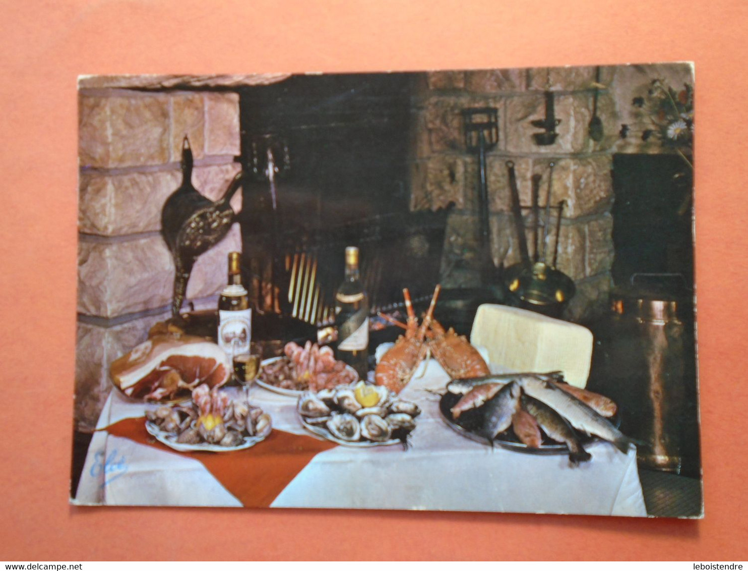 CPM  SPECIALITES GASTRONOMIQUES  FRUITS DE MER DE LA COTE ATLANTIQUE VOYAGEE 1973 TIMBRE - Recettes (cuisine)