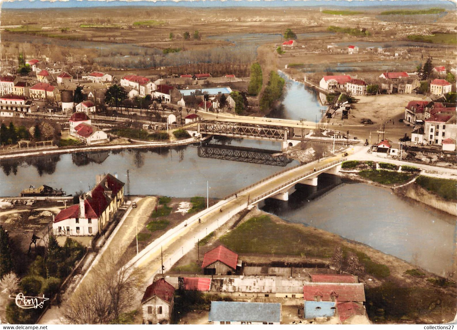 71-LOUHANS- LA SEILLE, LE SOLNAN ET LES PONTS -VUE AÉRIENNE - Louhans