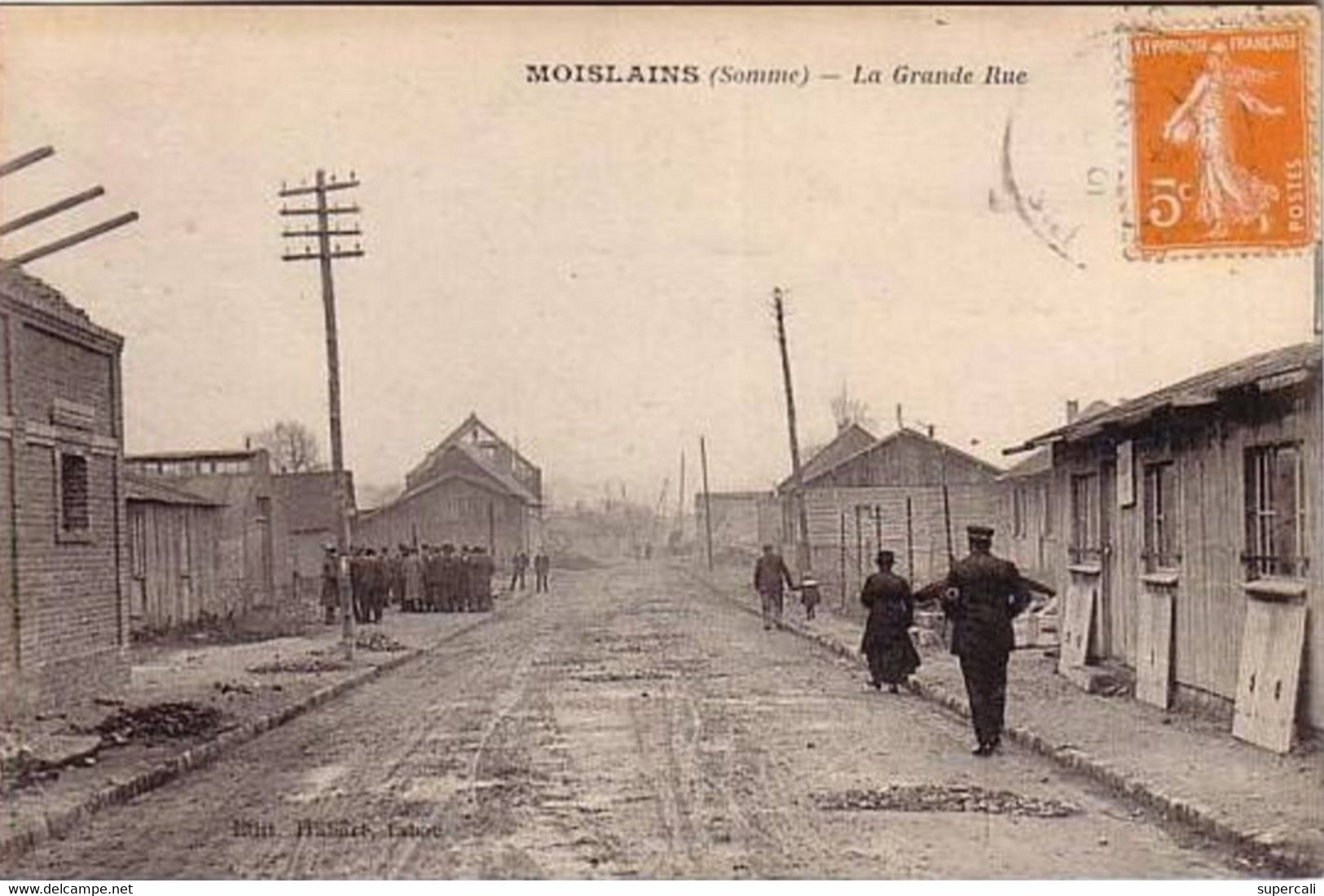 REF11.977  SOMME  MOISLAINS. LA GRANDE RUE . - Moislains