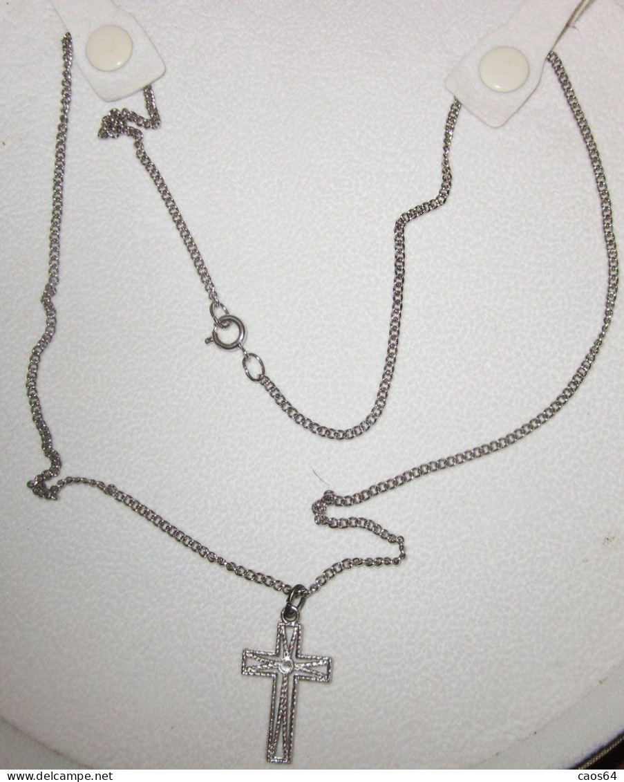 Catenina Con Crocifisso Lunghezza Chiusa 28 Cm   Bigiotteria  Vintage - Necklaces/Chains