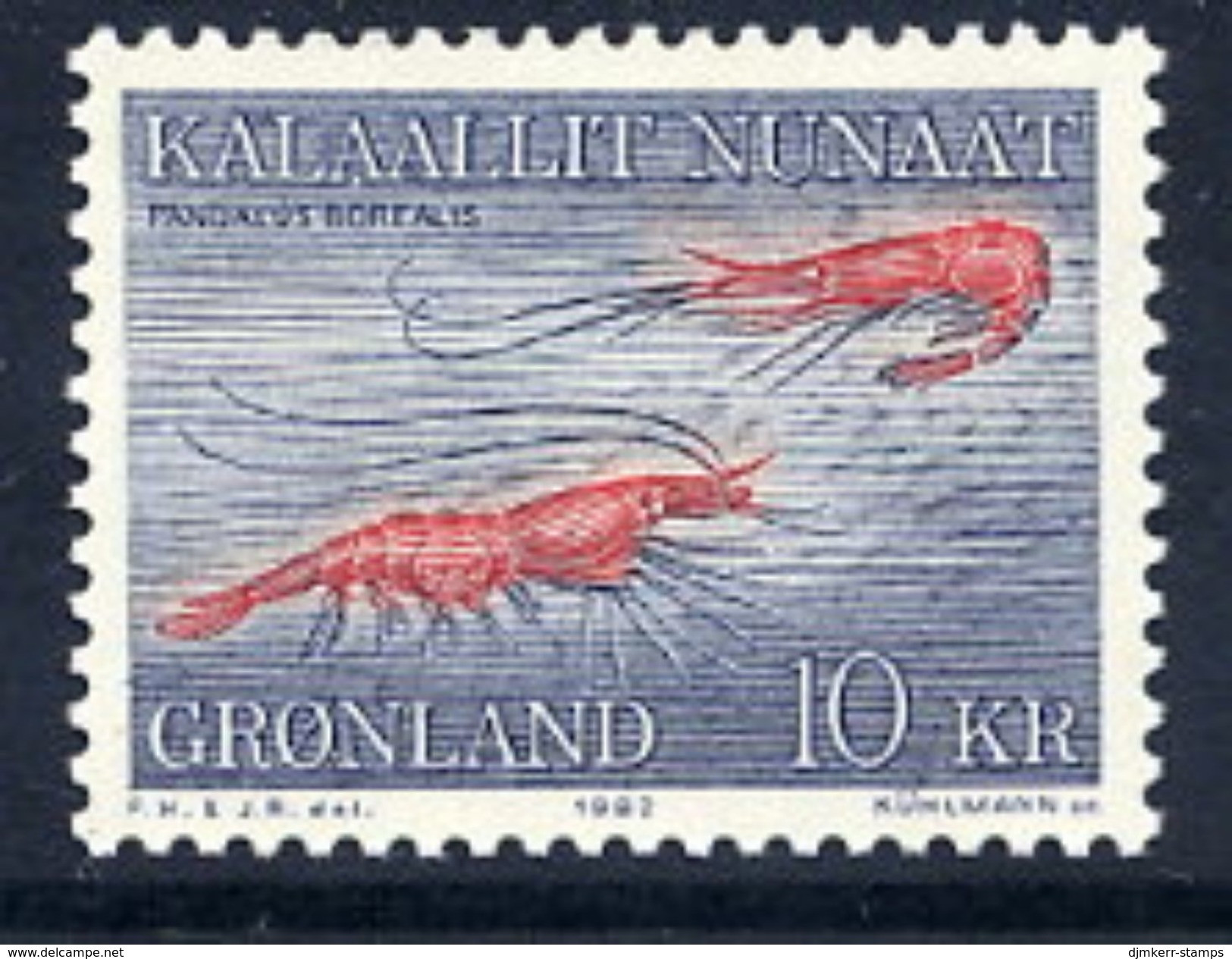 GREENLAND 1982 Shrimps MNH / **.   Michel 133 - Unused Stamps