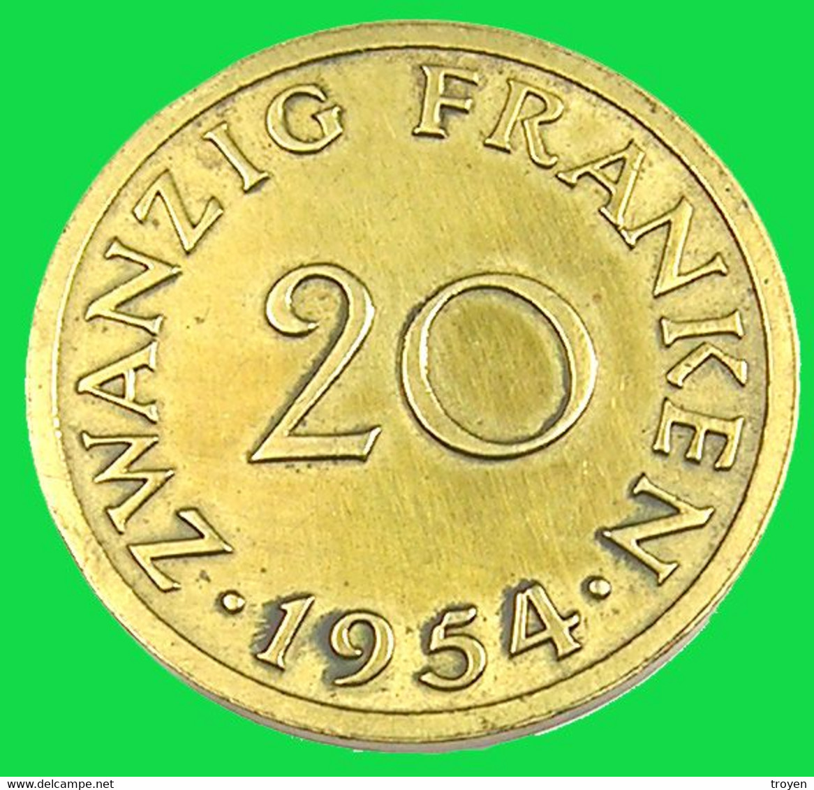20 Francs - Sarre - Allemagne - 1954 - TTB - Cu.Alu - 20 Franchi
