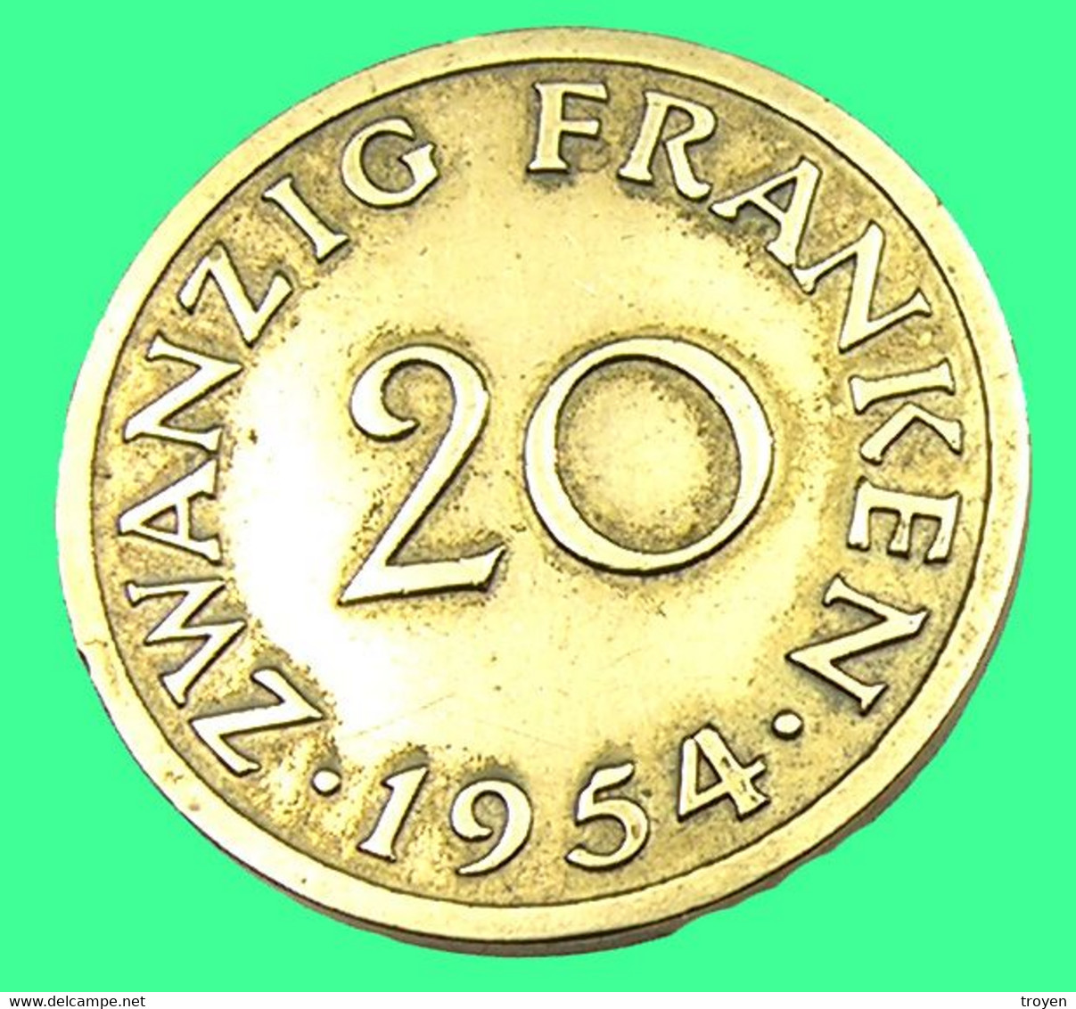 20 Francs - Sarre - Allemagne - 1954 - TTB - Cu.Alu - 20 Frank