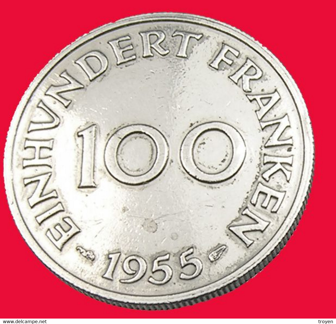 100 Francs - Sarre - Allemagne - 1955 - TTB + -  Nickel - 100 Francos