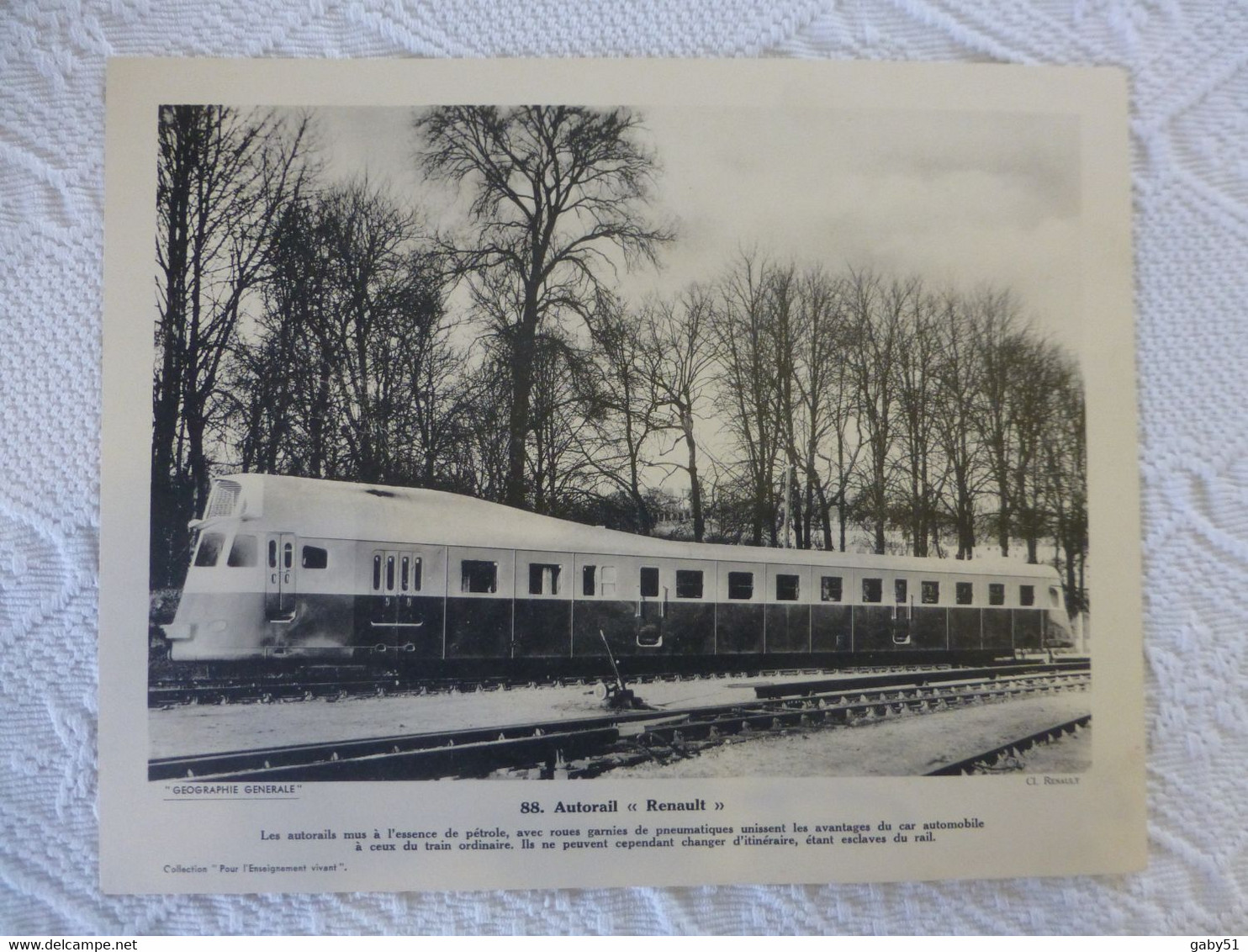 AUTORAIL Renault, Vers 1930, Affiche 24x30 Cm, Ref 1082 ; GR 02 - Afiches