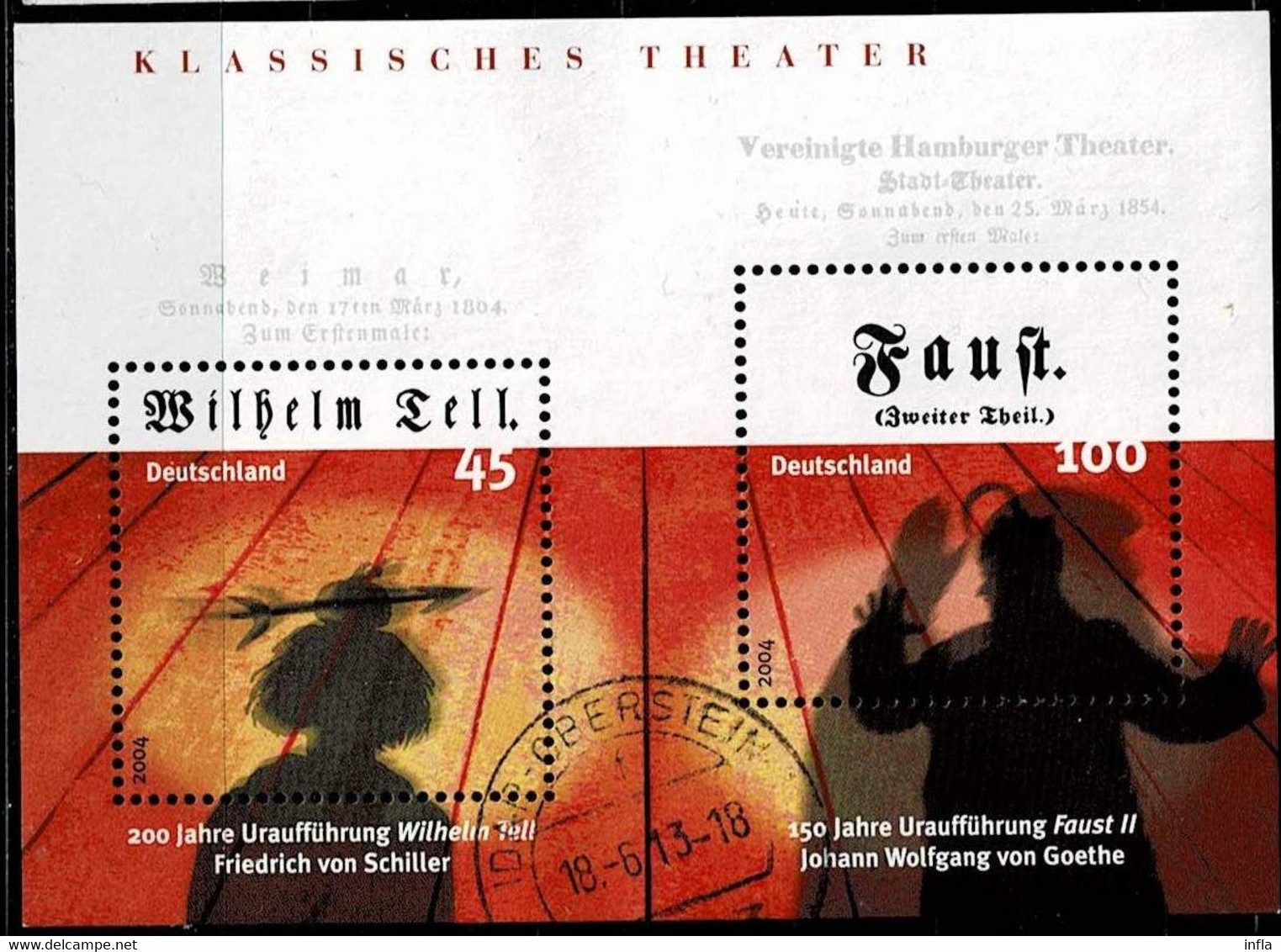 Bund 2004,Michel# Block 65 O Wilhelm Tell Und Faust II - Altri & Non Classificati