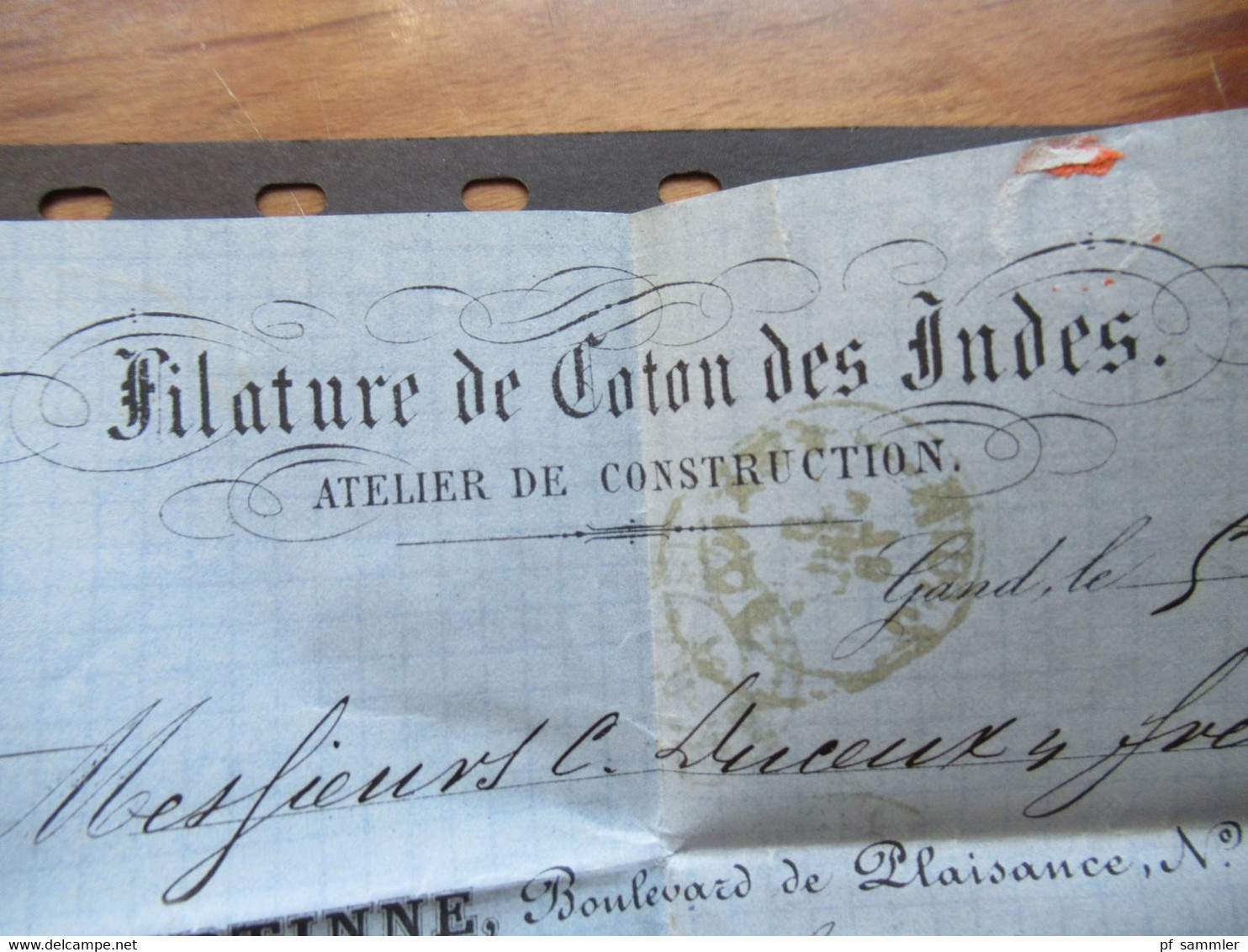 Belgien 1878 Nr.29 EF Auslandsbrief GAND - Saint Dié roter K2 Belg. A Erquelines / France Midi Faltbrief mit Inhalt