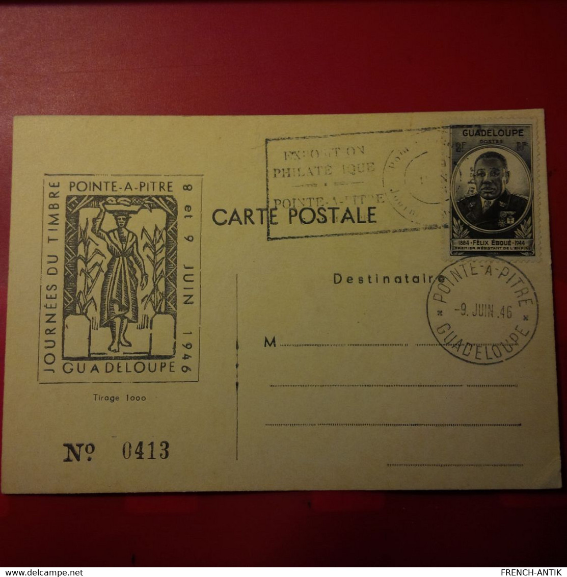 LETTRE POINTE A PITRE JOURNEES DU TIMBRE 1946 - Briefe U. Dokumente