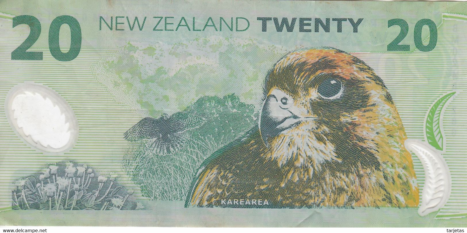 BILLETE DE NUEVA ZELANDA DE 20 DOLLARS DEL AÑO 2002 (BIRD-PAJARO) (BANKNOTE) - Neuseeland