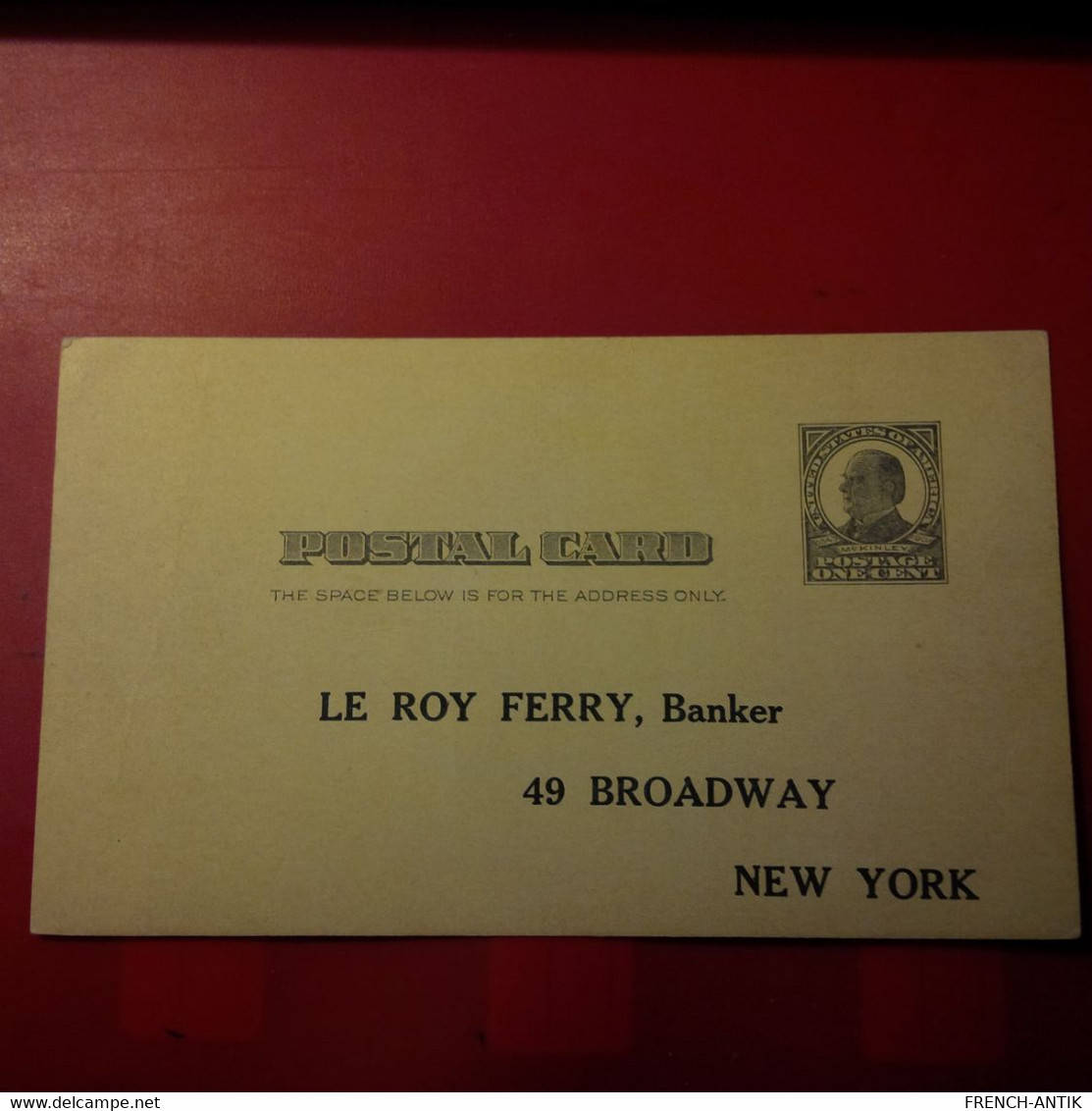 ENTIER UNITED STATES OF AMERICA NEW YORK LE ROY FERRY BANKER BROADWAY - Cartas & Documentos