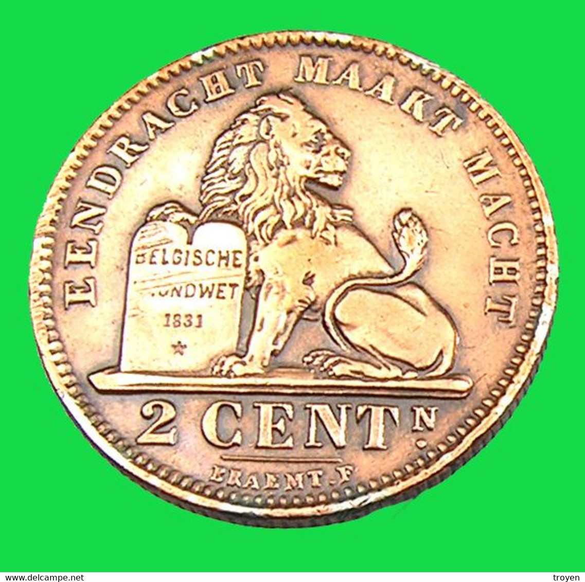 2 Centimes  - Belgique - 1912 - Cuivre - TTB  - - 2 Centimes