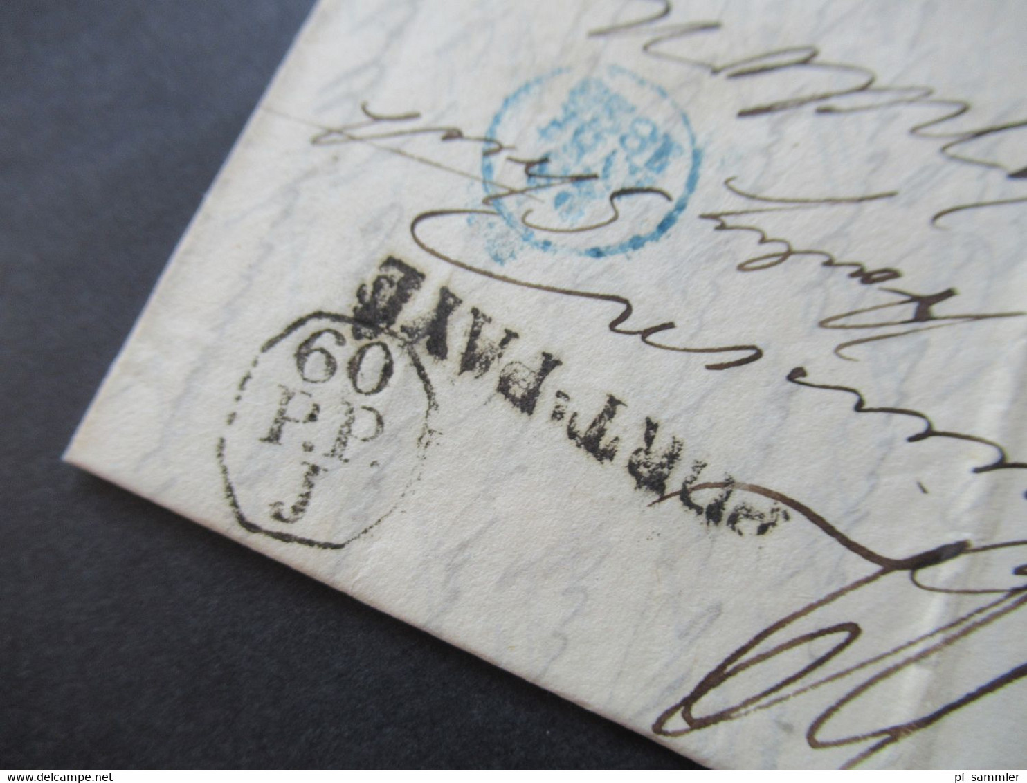 Frankreich 1829 Paris Und London Stempel L1 Port - Paye Und 60 P.P. J Faltbrief Mit Viel Inhalt! - Entry Postmarks