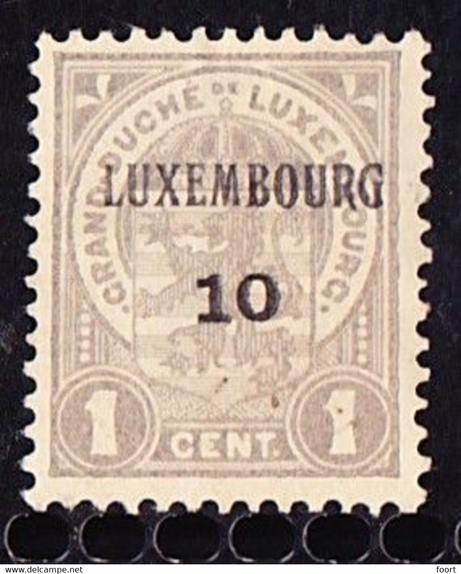 Luxembourg 1910  Prifix Nr. 67 - Vorausentwertungen