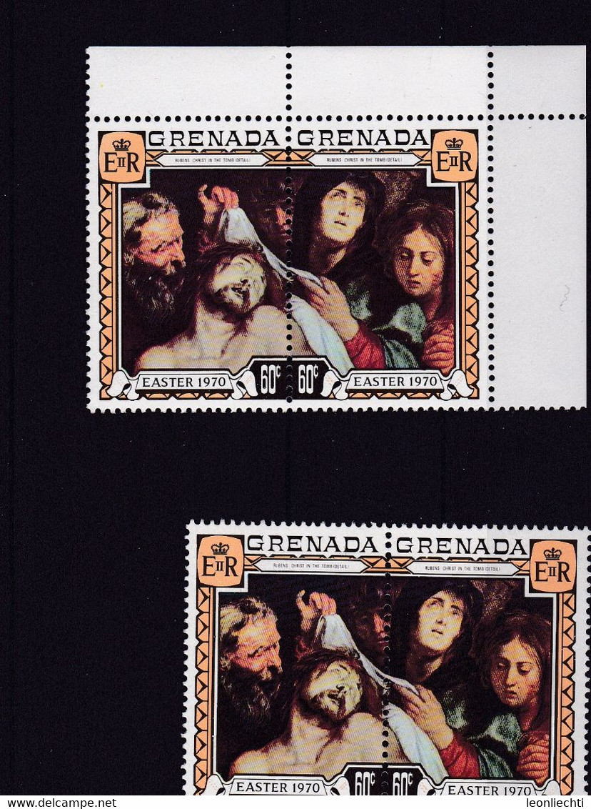 1970 Grenadins Of Grenada, Ostern / Easter, Eckpaar + Paar Marken, 4x4 Paare 4 Scan - Easter