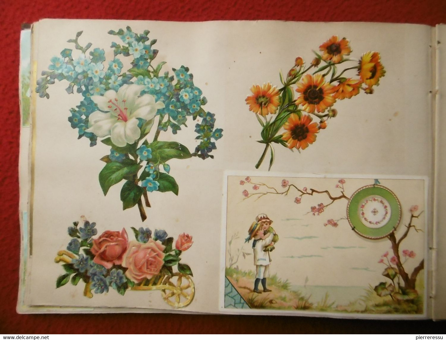 ALBUM CHROMO DECOUPIS LIEBIG CHINOIS THEATRE DE LA PORTE SAINT MARTIN OURS ANIMAUX DESSIN ORIGINAL ANGELOT FLEURS