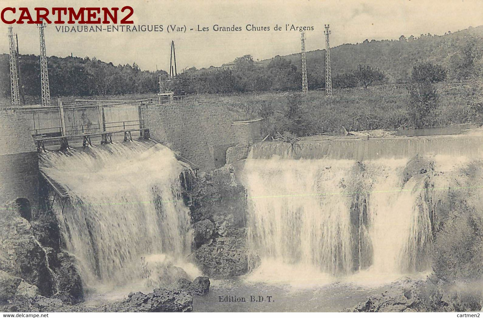 VIDAUBAN ENTRAIGUES LA GRANDES CHUTES DE L'ARGENS BARRAGE 83 VAR - Vidauban