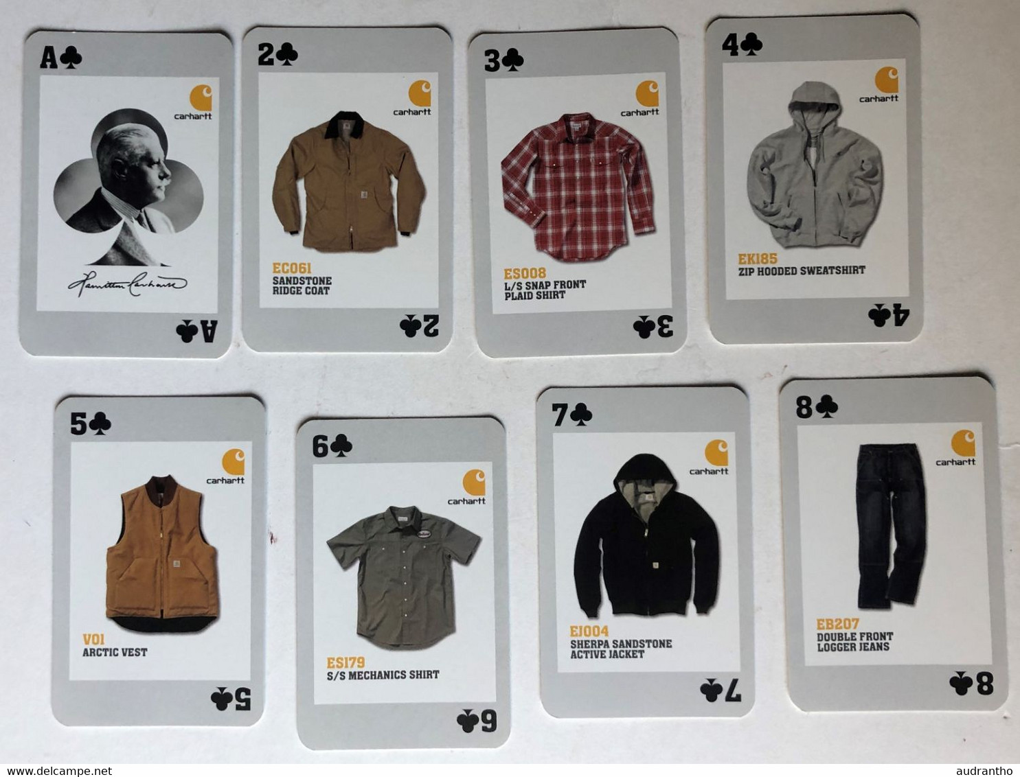 Rare Jeu De 54 Cartes à Jouer Publicitaire Vêtements CARHARTT 100% Workwear Hamilton Carhartt - 54 Cards