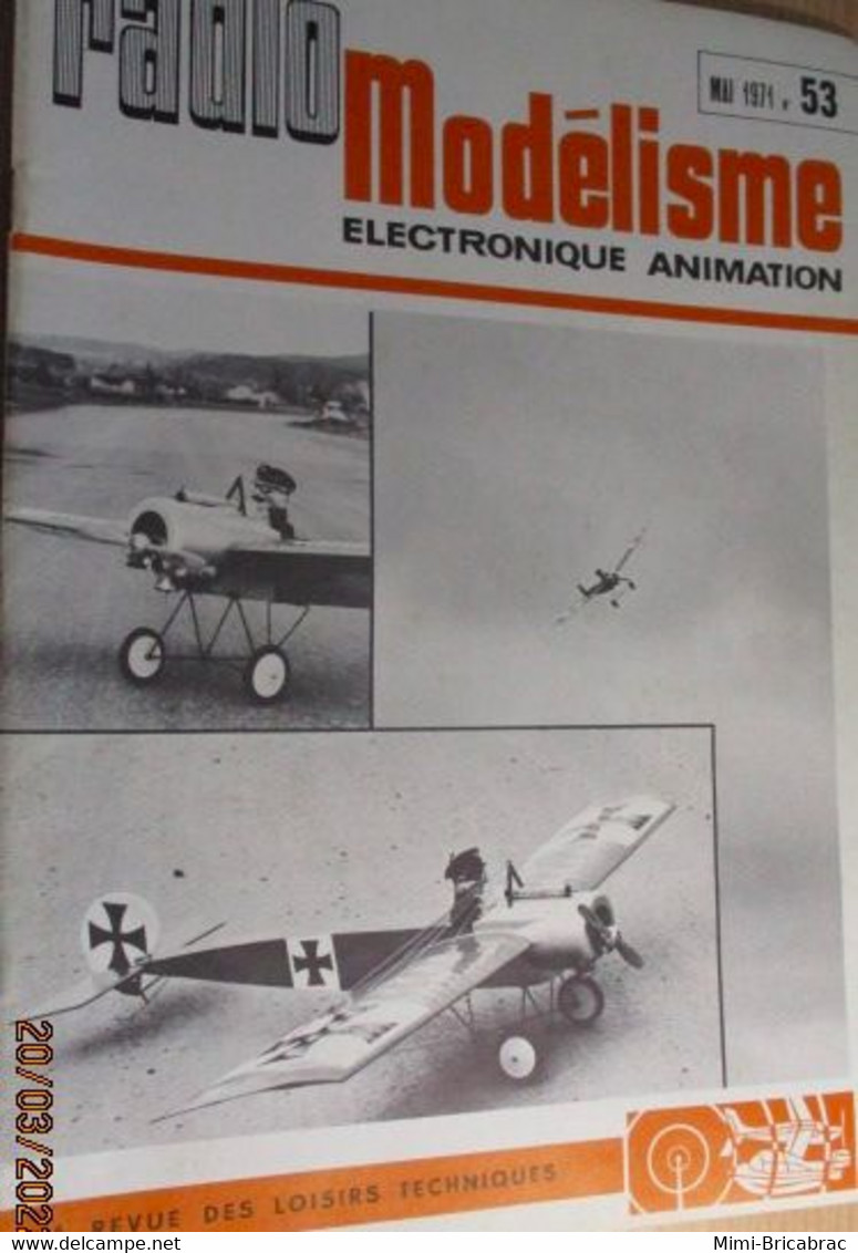 22-A REVUE RADIO-MODELISME  ELECTRONIQUE ANIMATION N°53 De MAI 71 , TRES BON ETAT , COMPLET - R/C Scale Models