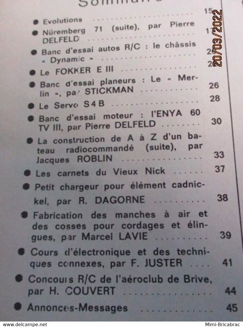 22-A REVUE RADIO-MODELISME  ELECTRONIQUE ANIMATION N°53 De MAI 71 , TRES BON ETAT , COMPLET - Modelli Dinamici (radiocomandati)