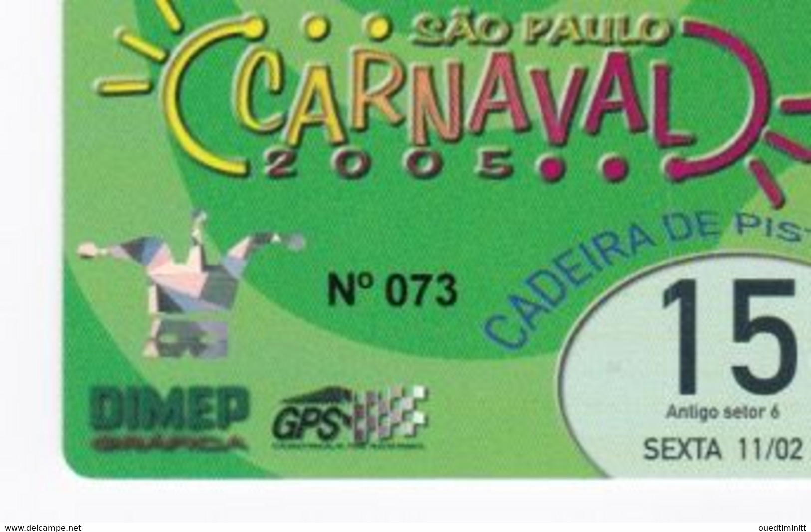 Brésil. Carte Magnétique Pour Le Carnaval De Sao Paulo, 2005. Défilé Des Champions. - Carnaval