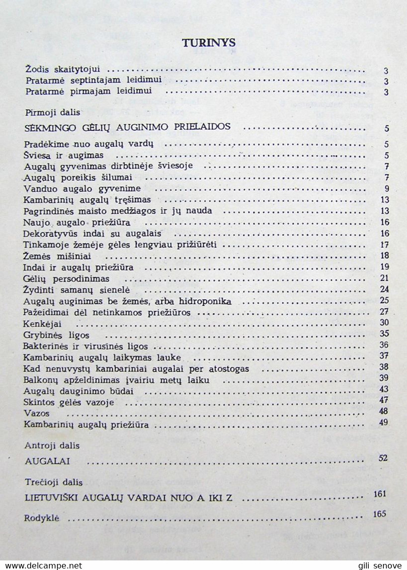 Lithuanian Book / Tūkstantis Patarimų Gėlių Augintojui 1982 - Novels