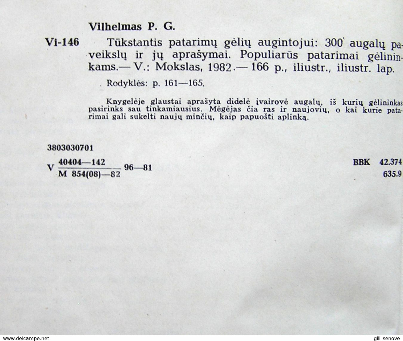 Lithuanian Book / Tūkstantis Patarimų Gėlių Augintojui 1982 - Romane