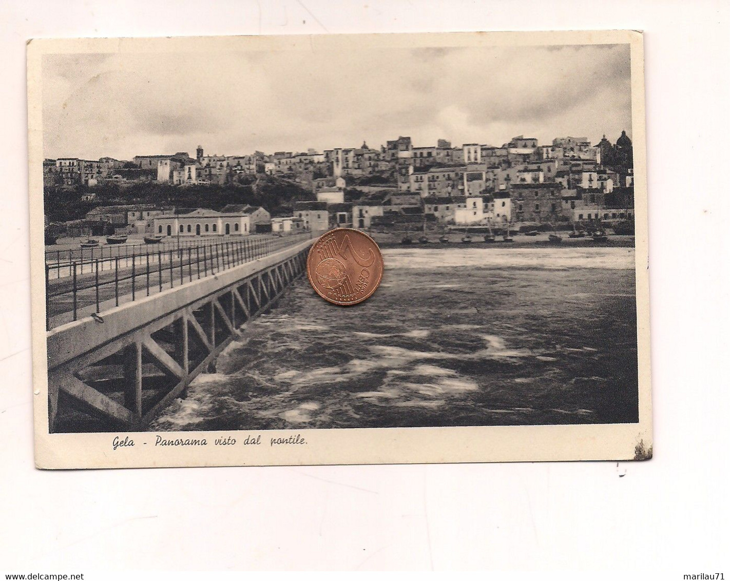 CL193 Sicilia GELA Caltanissetta 1938 Panorama Dal Pontile - Gela