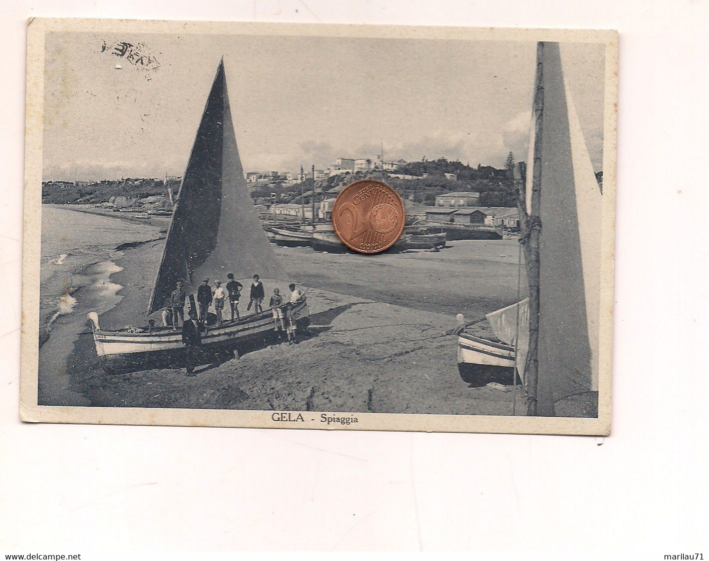 CL203 Sicilia GELA Caltanissetta 1938 Spiaggia - Gela