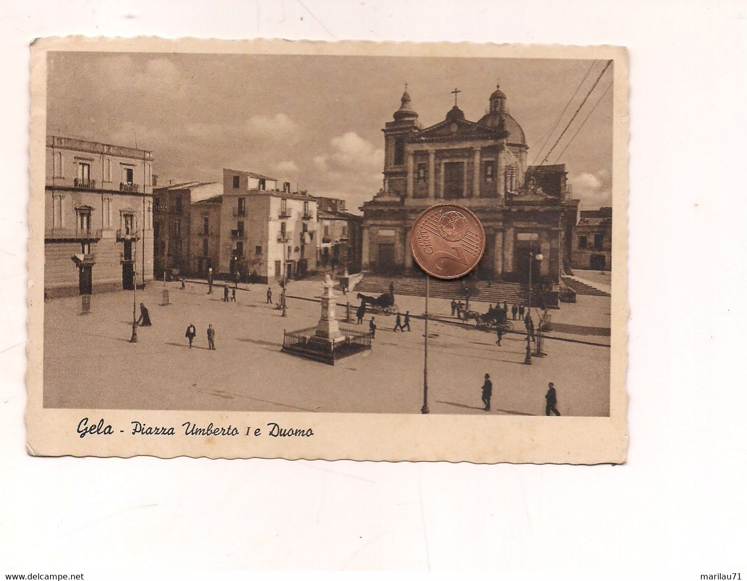 CL207 Sicilia GELA Caltanissetta 1938 Piazza Umberto - Gela