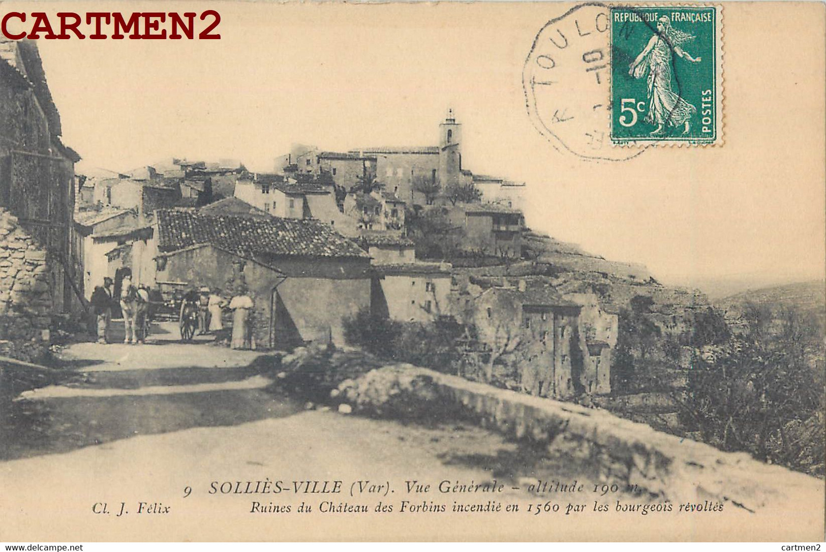 SOLLIES-TOUCAS VUE GENERALE RUINES DU CHATEAU DES FORBINS 83 VAR - Sollies Pont