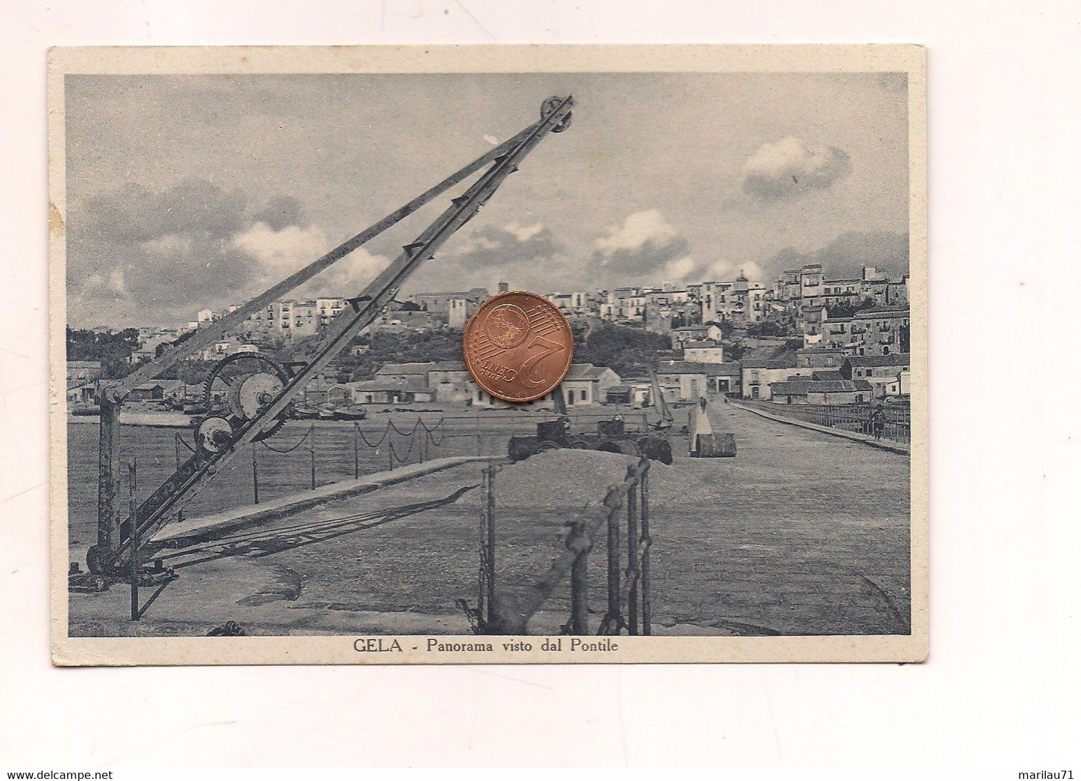 CL211 Sicilia GELA Caltanissetta 1938 Panorama Dal Pontile - Gela