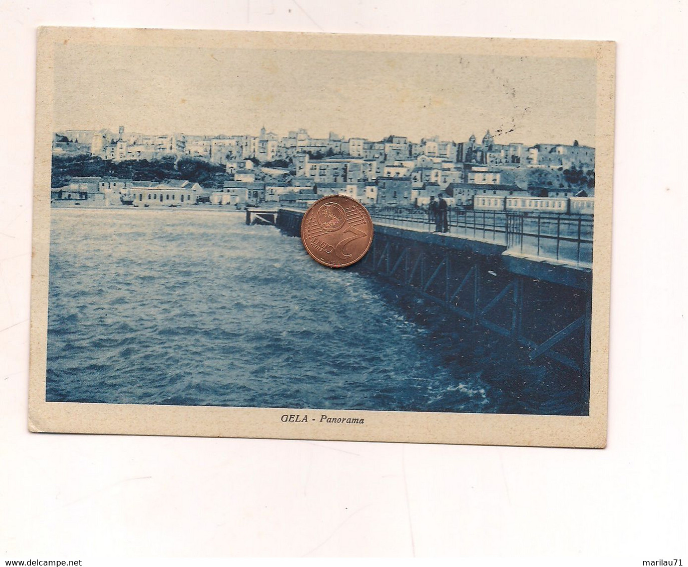 CL212 Sicilia GELA Caltanissetta 1937 Panorama Dal Pontile - Gela