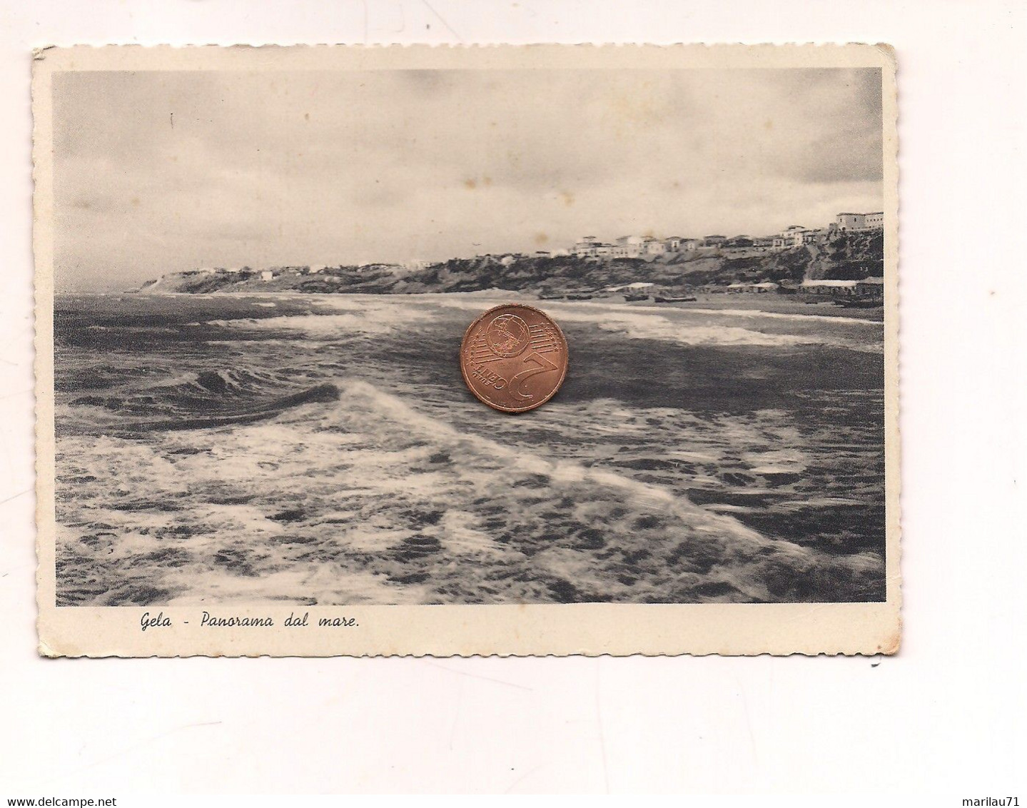 CL213 Sicilia GELA Caltanissetta 1937 Panorama Dal Mare - Gela