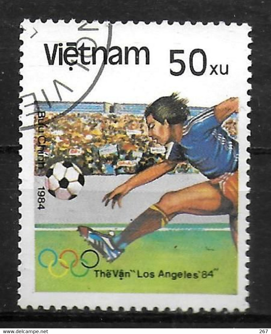 VIETNAM      N°  567b  Oblitere Jo 1984 Football Soccer Fussball - Usati