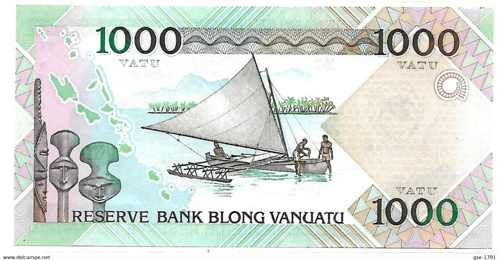 VANUATU  1000 VATU  Sign.3 ( Virani )  FF  N° Vertical  NEUF - Vanuatu