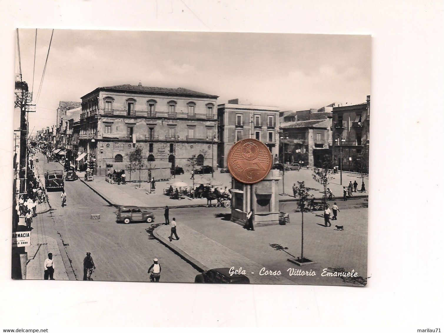 CL216 Sicilia GELA Caltanissetta 1954 Corso Vittorio Emanuele - Gela