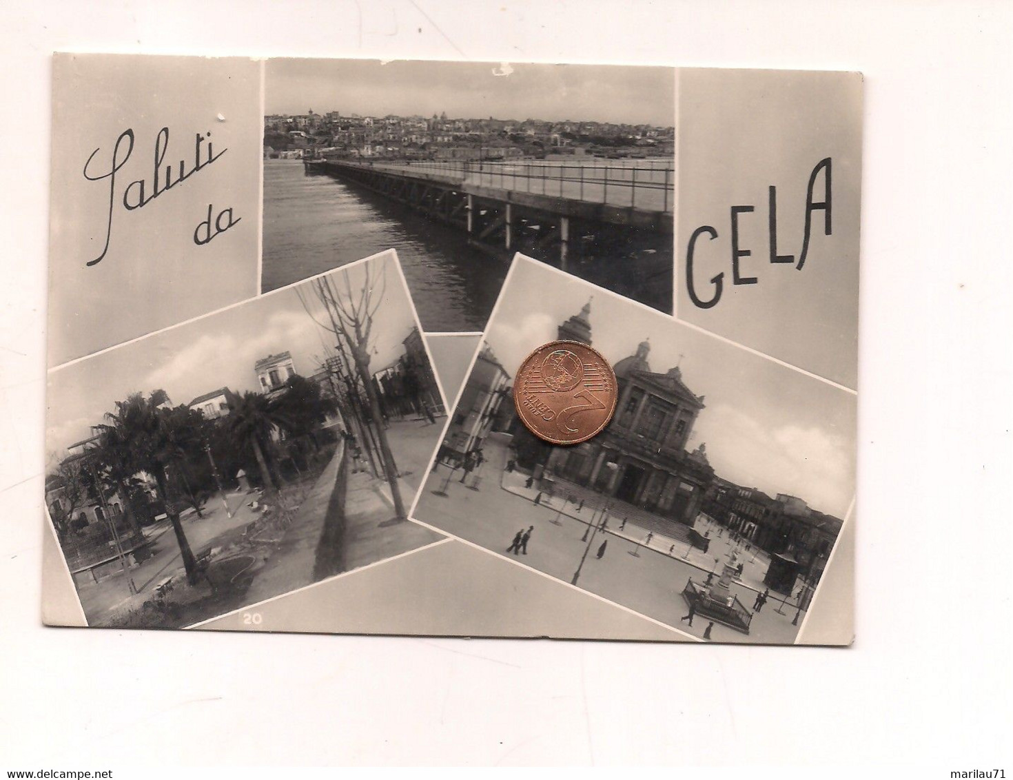 CL218 Sicilia GELA Caltanissetta 1952 Vedutine - Gela