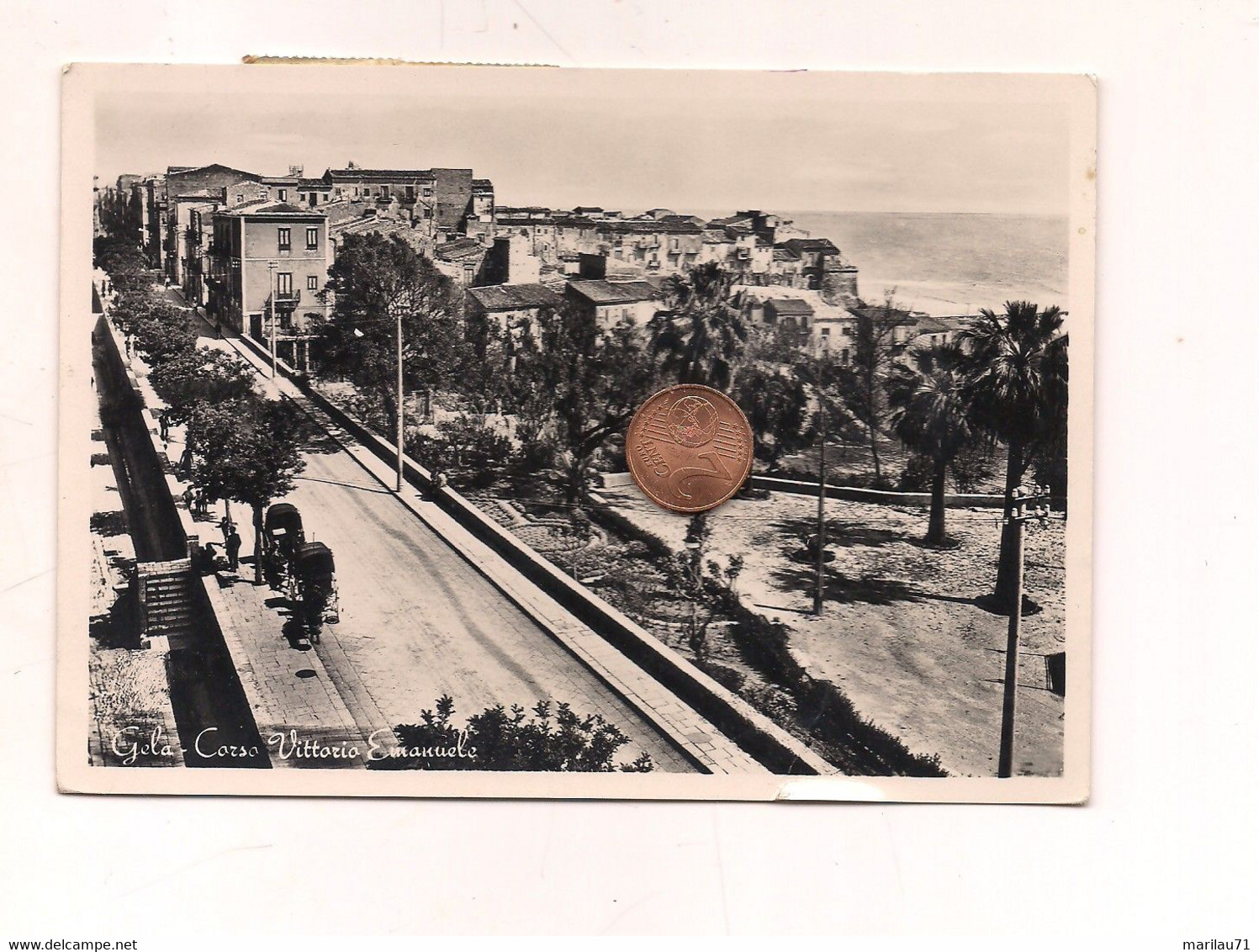 CL221 Sicilia GELA Caltanissetta 1953 Corso Vittorio Emanuele - Gela