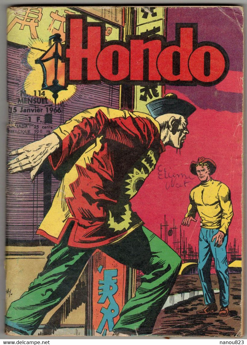 HONDO N° 114 - JANVIER 1966 EDITION LUG VERSO OMBRAX - Hondo