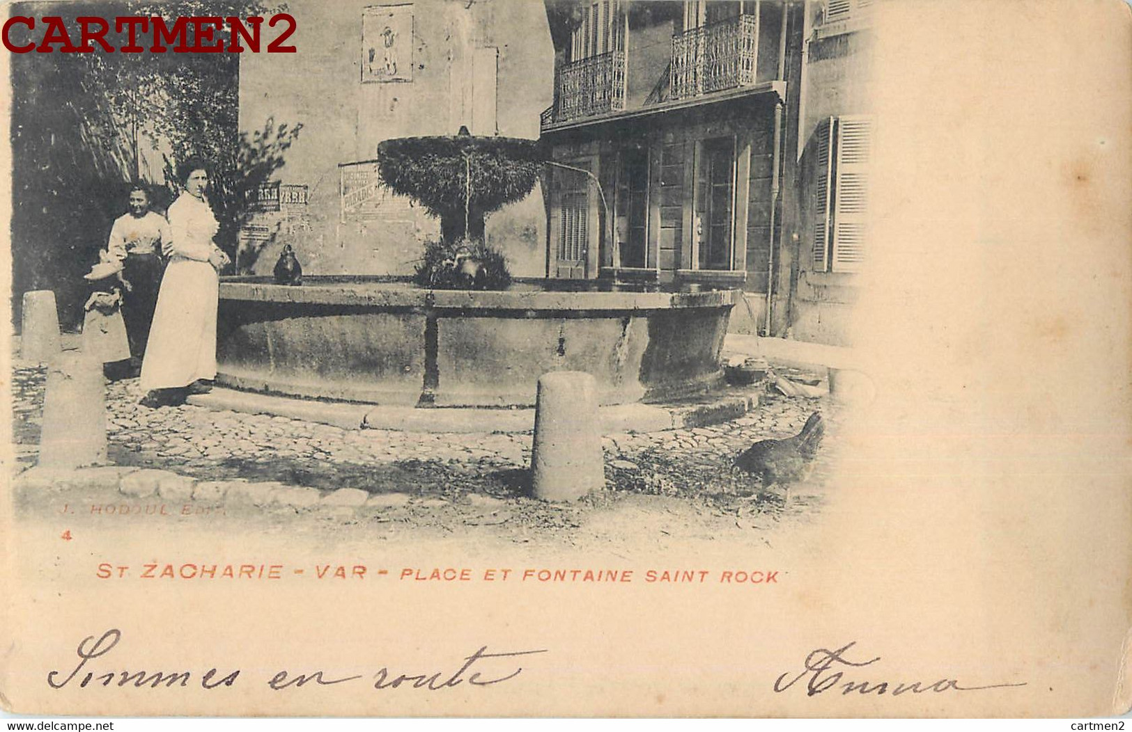 SAINT-ZACHARIE PLACE ET FONTAINE SAINT-ROCK 83 VAR - Saint-Zacharie