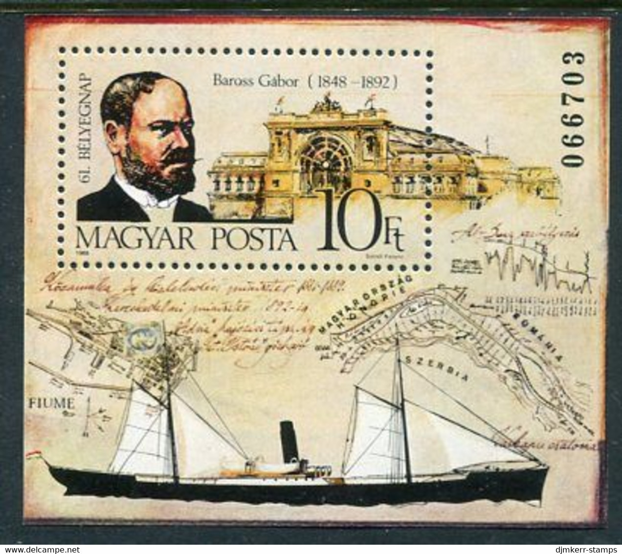 HUNGARY 1988 Stamp Day Block MNH / **.  Michel Block 200 - Nuevos