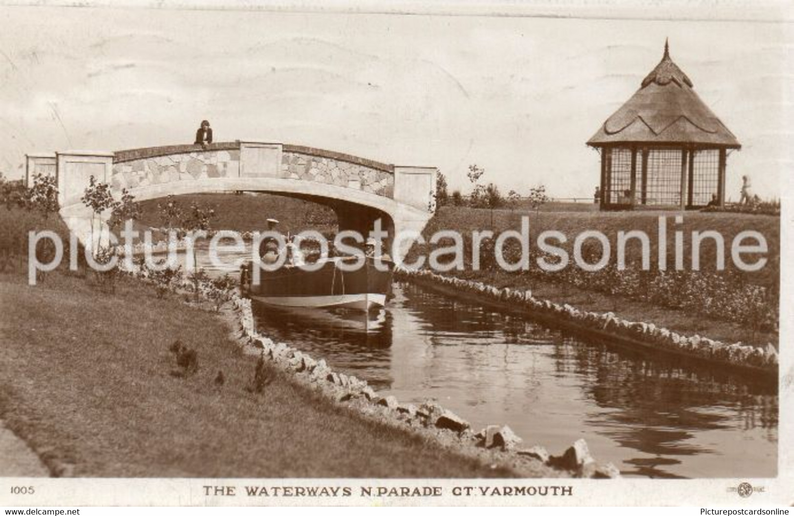 THE WATERWAYS NORTH PARADE GREAT YARMOUTH OLD R/P POSTCARD NORFOLK - Great Yarmouth