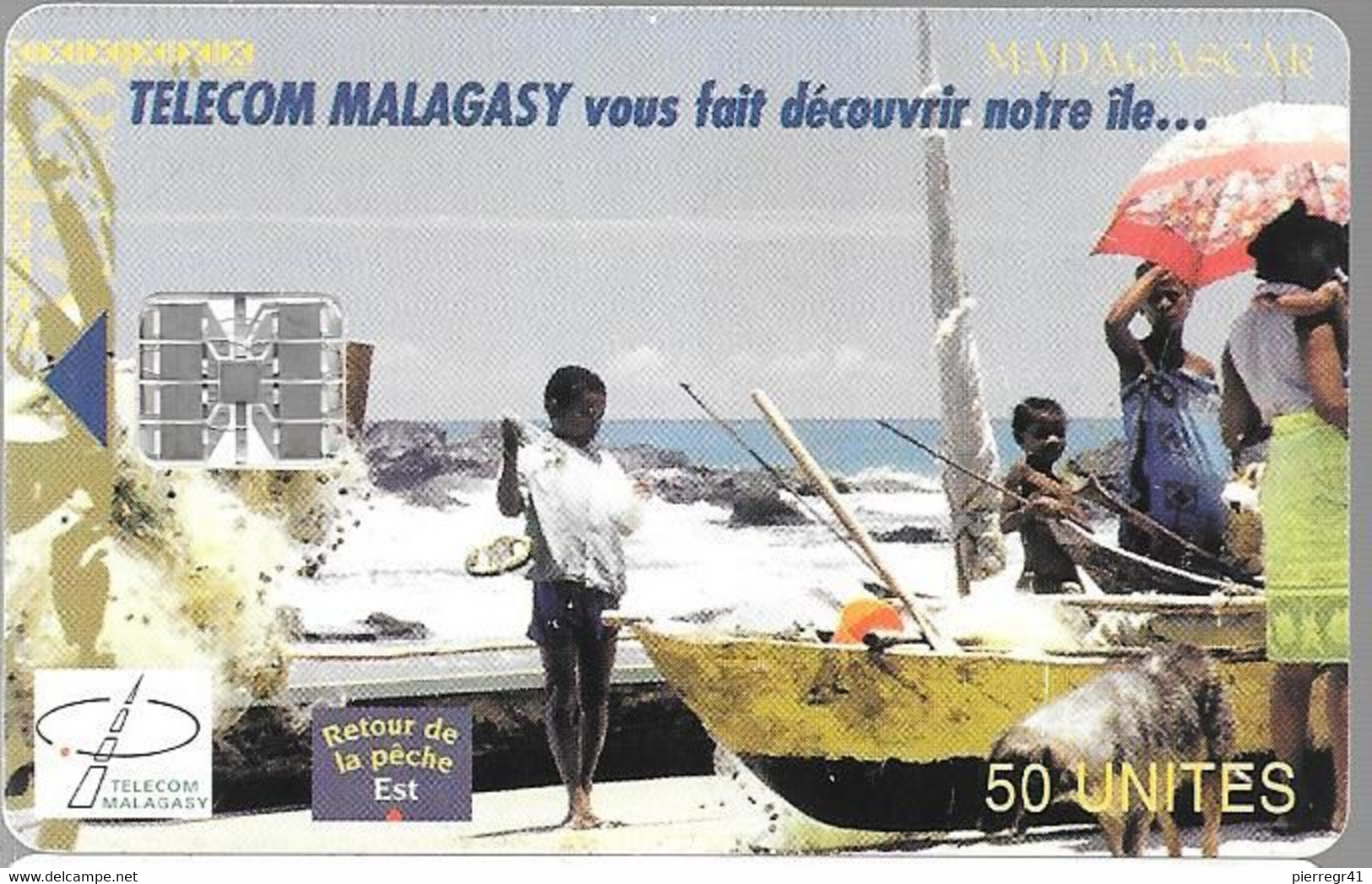 CARTE-PUCE-50U--SC7-MADAGASCAR-RETOUR De PECHE EST-03/99-140000Ex-V°N° Série 03006407-Reste 2U-TBE - Madagascar