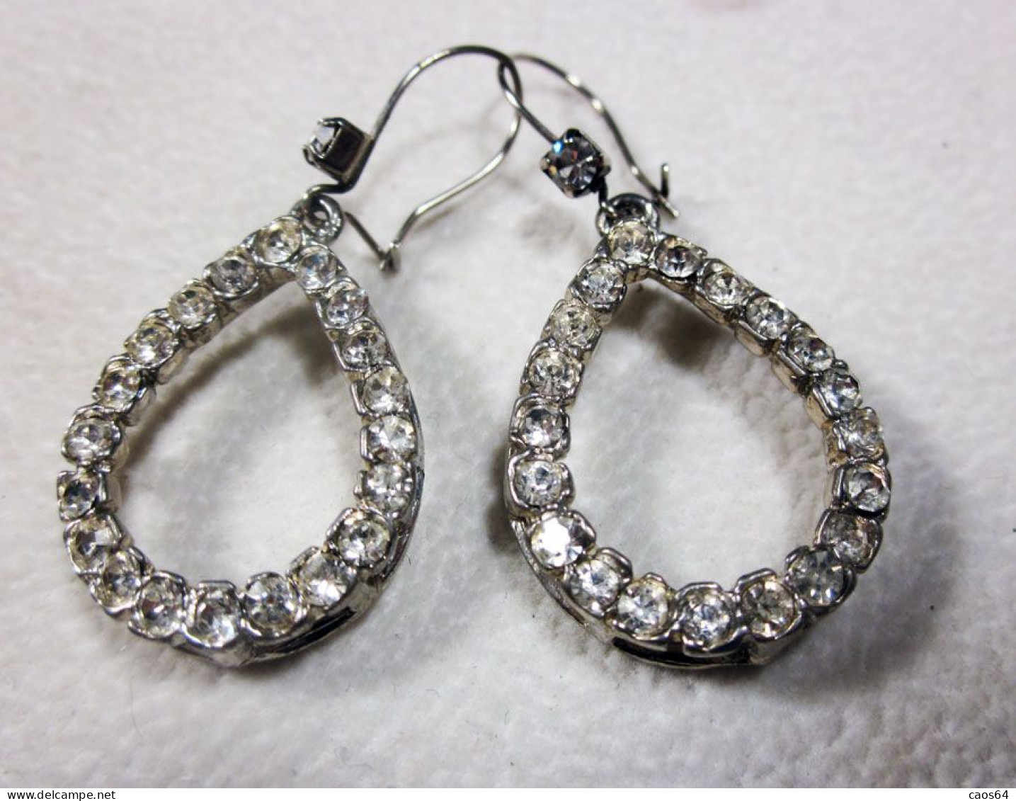 Orecchini Strass  Bigiotteria  Vintage H 2,5 Cm - Boucles D'oreilles